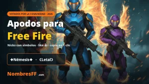 Apodos para Free Fire con símbolos para copiar — NombresFF