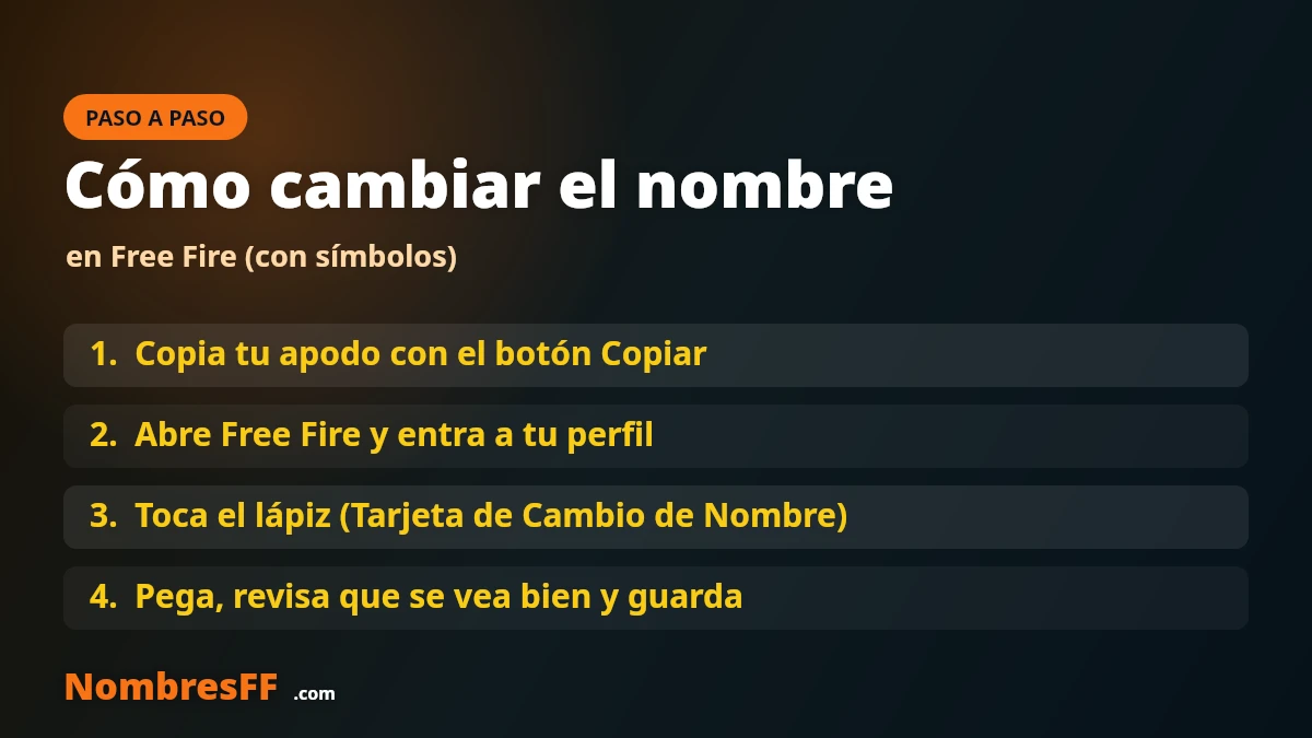 Cómo cambiar el nombre en Free Fire paso a paso
