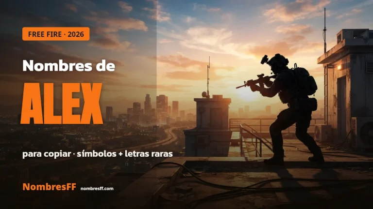 Nombres de Alex para Free Fire 2026 (para copiar)