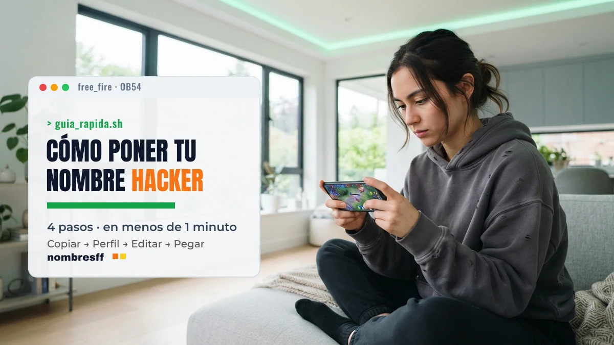 Cómo poner el nombre Hacker en Free Fire OB54 paso a paso