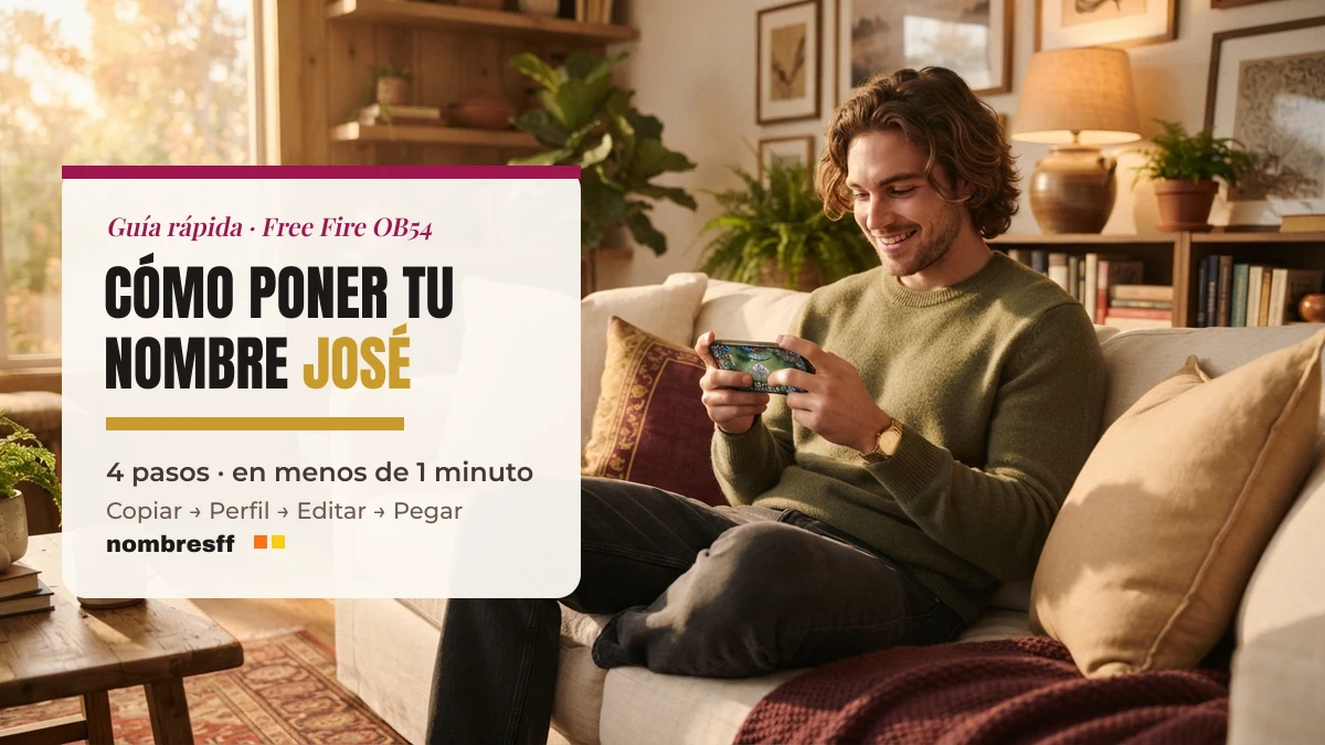 Cómo poner el nombre José en Free Fire OB54 paso a paso