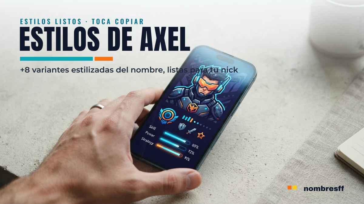 Estilos del nombre Axel para copiar y pegar en Free Fire