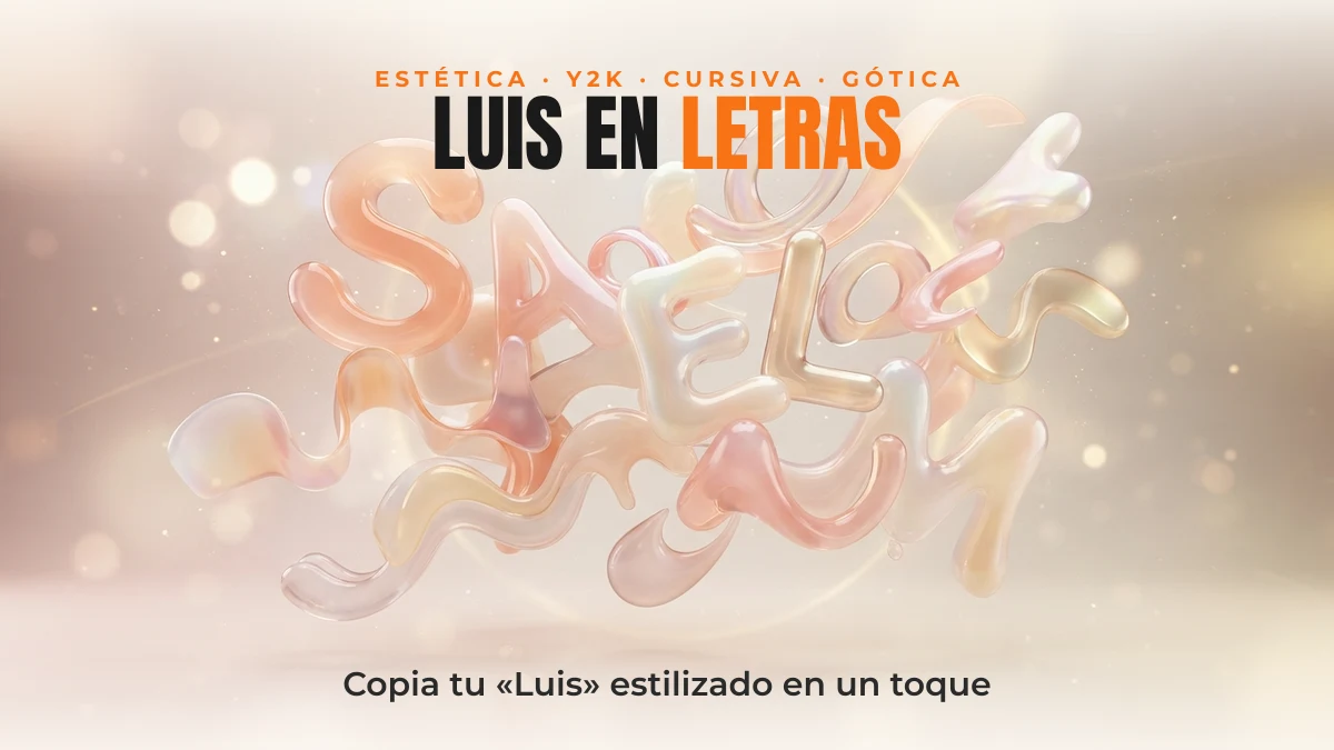 Luis en letras estilizadas para Free Fire — estilos aesthetic, góticos y cursiva