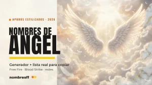 Nombres de Angel para Free Fire para copiar y pegar