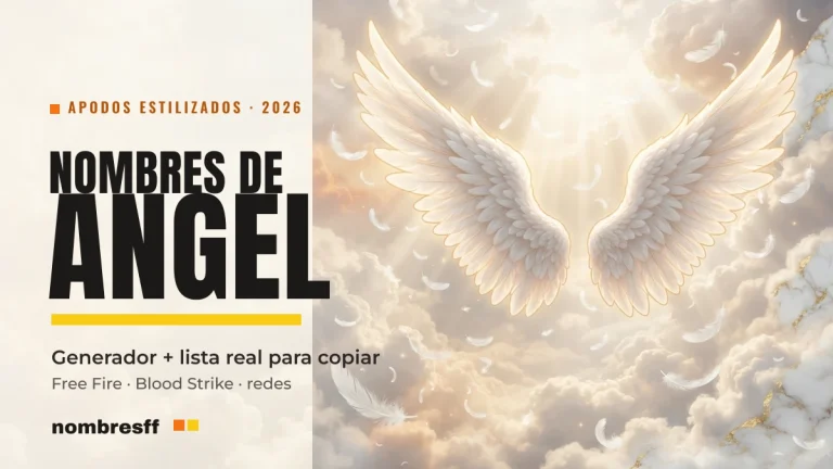Nombres de Angel para Copiar y Pegar 2026: +8 Estilos para Free Fire