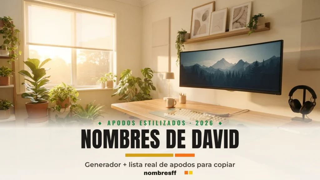Nombres de David estilizados para Free Fire para copiar
