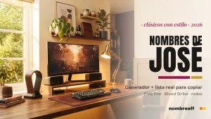 Nombres de José estilizados para Free Fire para copiar