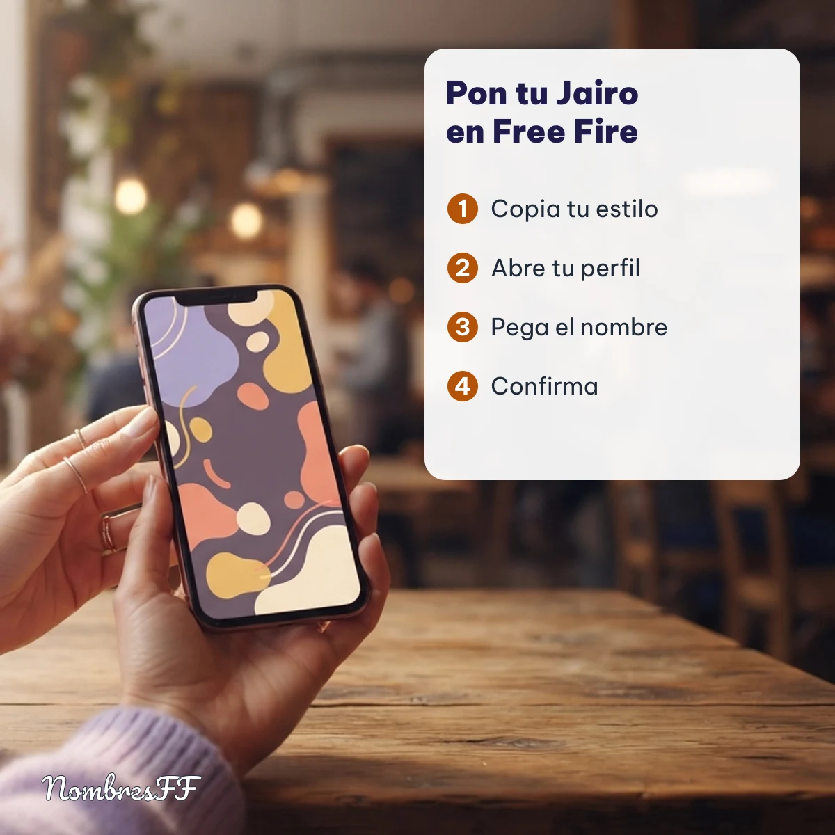 Cómo poner el nombre Jairo en Free Fire paso a paso