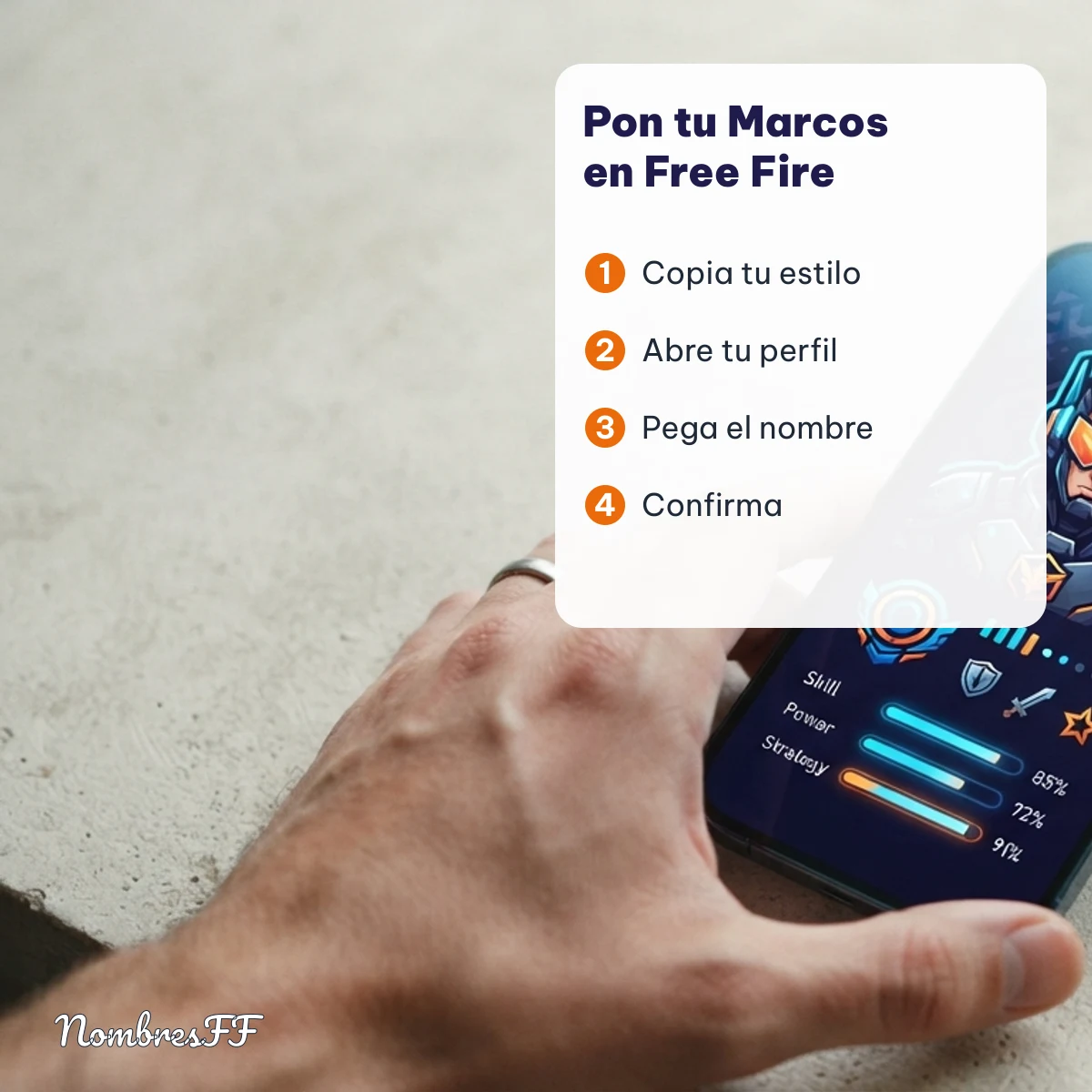 Cómo poner el nombre Marcos en Free Fire paso a paso