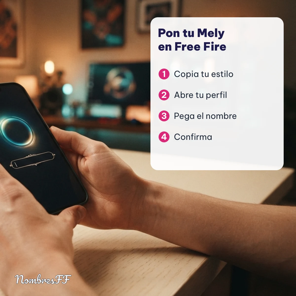 Cómo poner el nombre Mely en Free Fire paso a paso