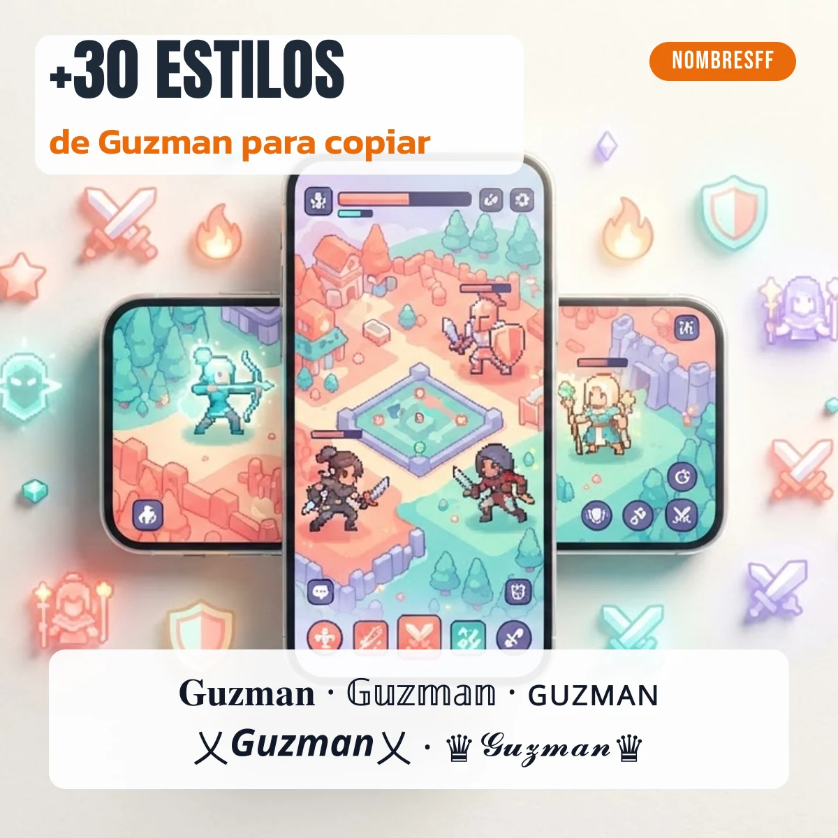 Estilos de Guzman para copiar y pegar en Free Fire