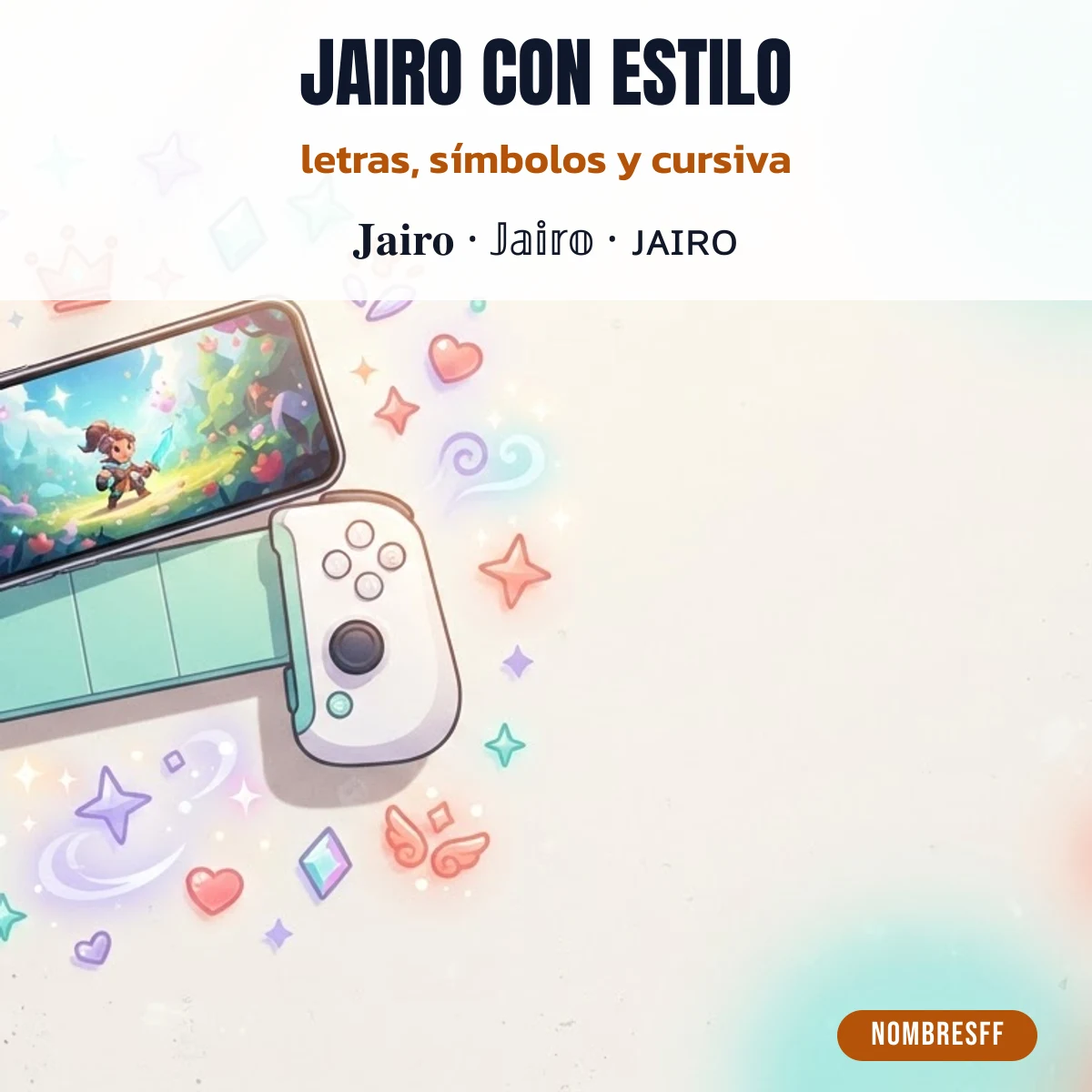 Estilos de Jairo para copiar y pegar en Free Fire