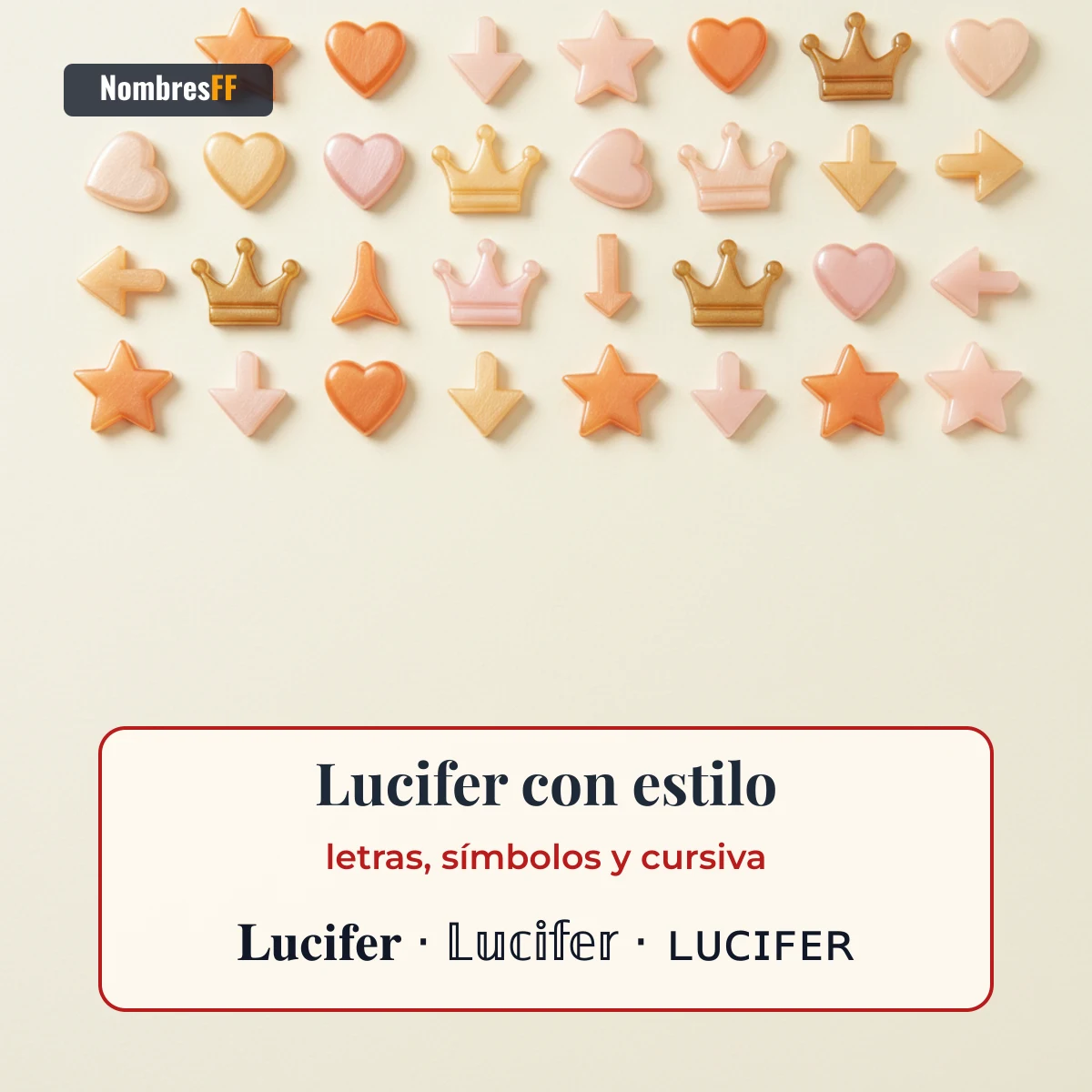 Estilos de Lucifer para copiar y pegar en Free Fire