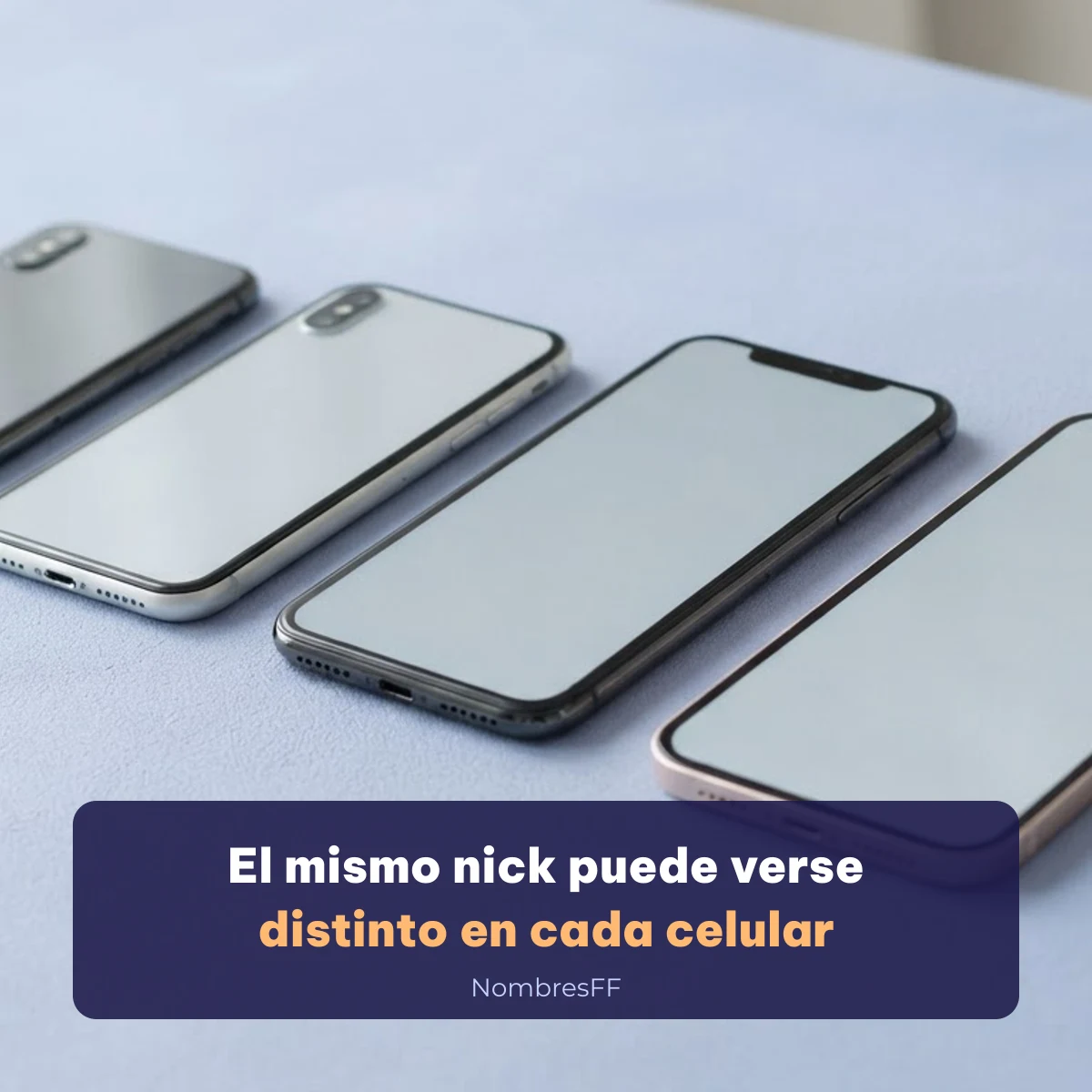 Un mismo nick de Free Fire puede verse distinto según el celular