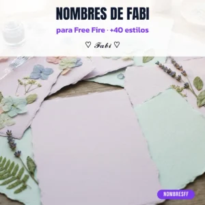 Nombres de Fabi para Free Fire con símbolos