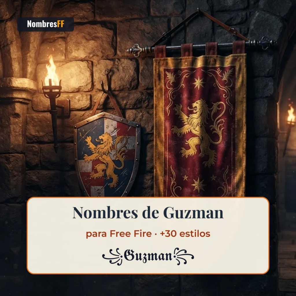 Nombres de Guzman para Free Fire con símbolos