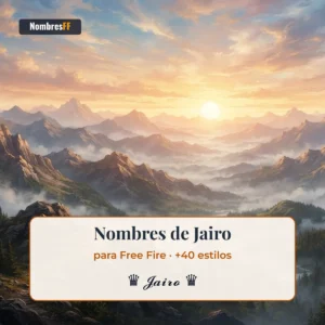 Nombres de Jairo para Free Fire con símbolos