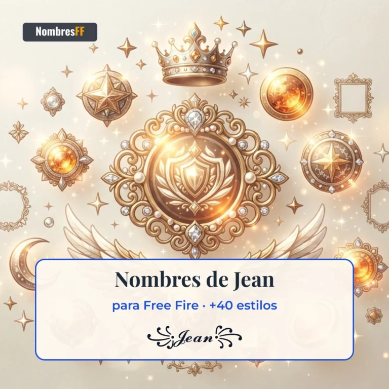 Nombres de Jean para Free Fire: +40 estilos para copiar 2026