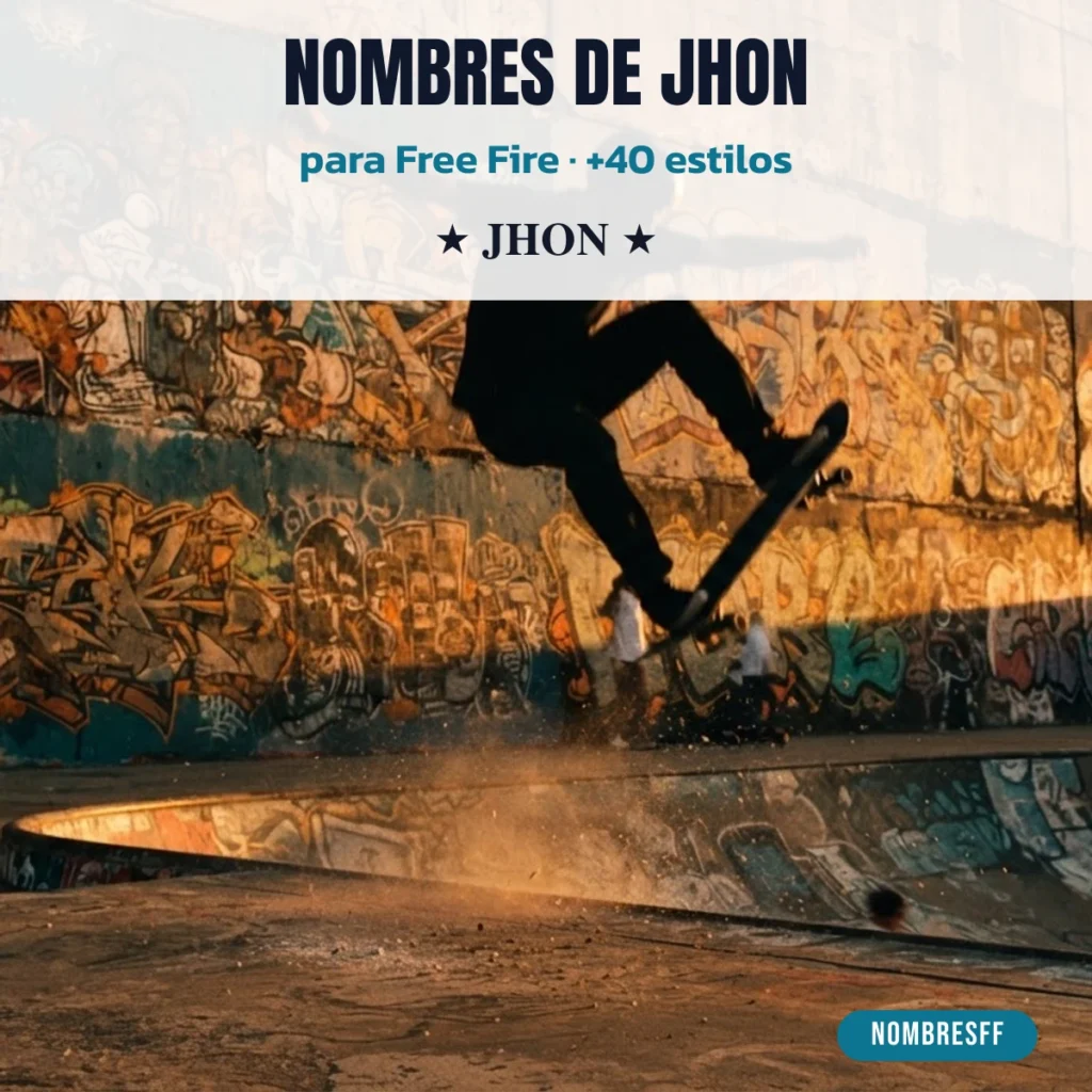 Nombres de Jhon para Free Fire con símbolos