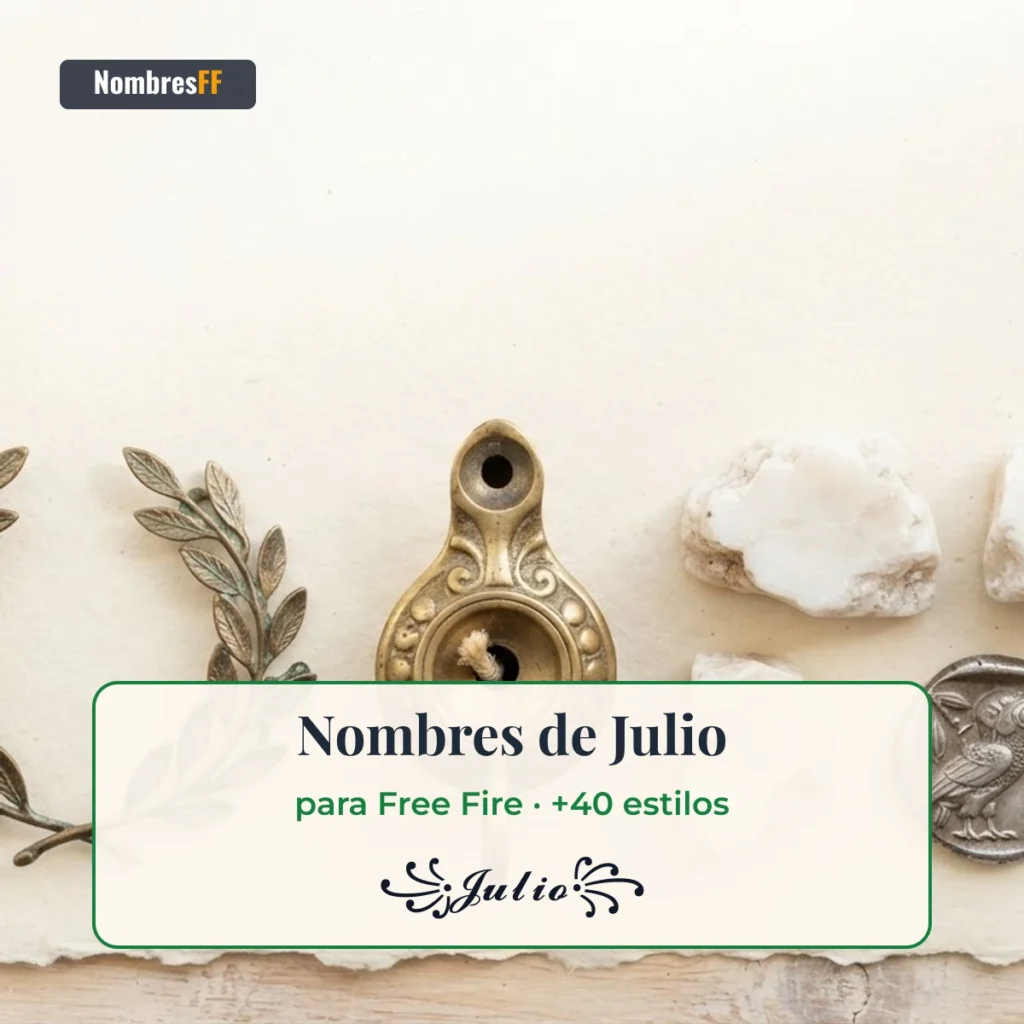 Nombres de Julio para Free Fire con símbolos