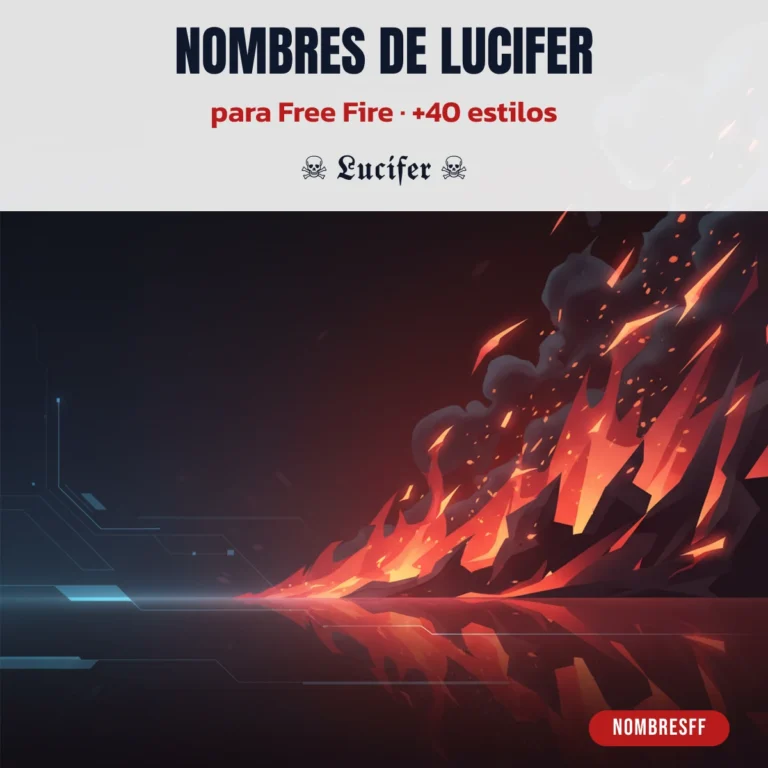 Nombres de Lucifer para Free Fire: +40 nicks oscuros 2026