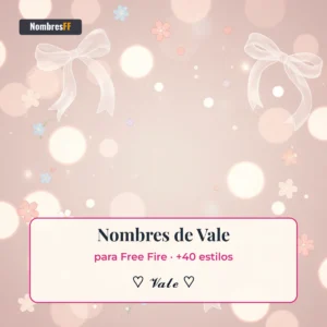 Nombres de Vale para Free Fire con símbolos