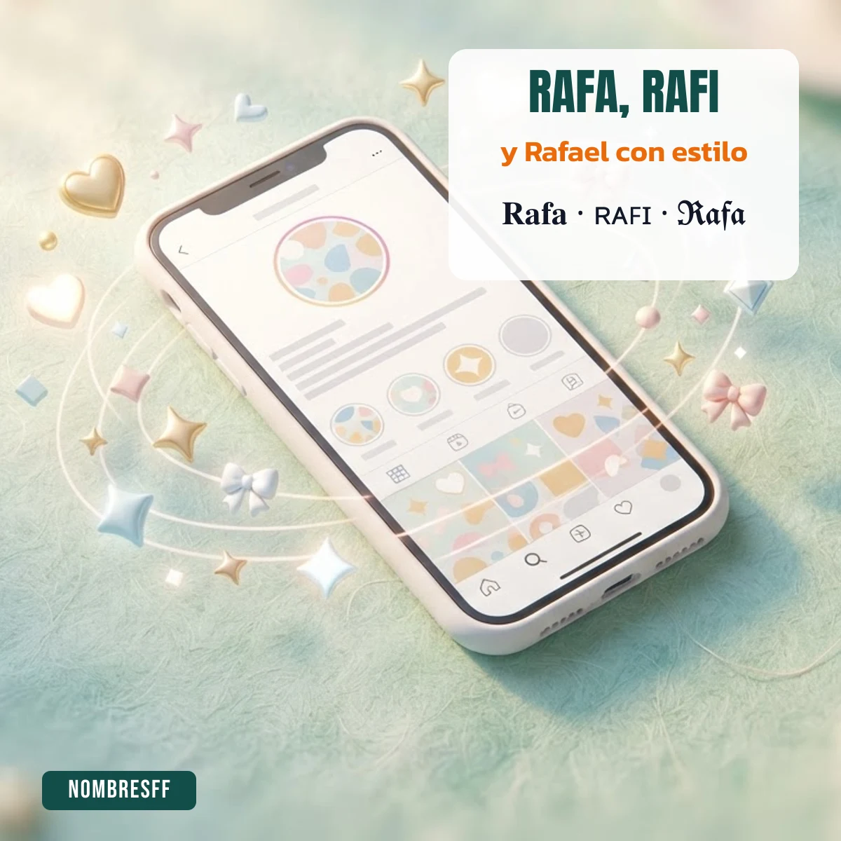 Rafa, Rafi y Rafael con letras de estilo para copiar